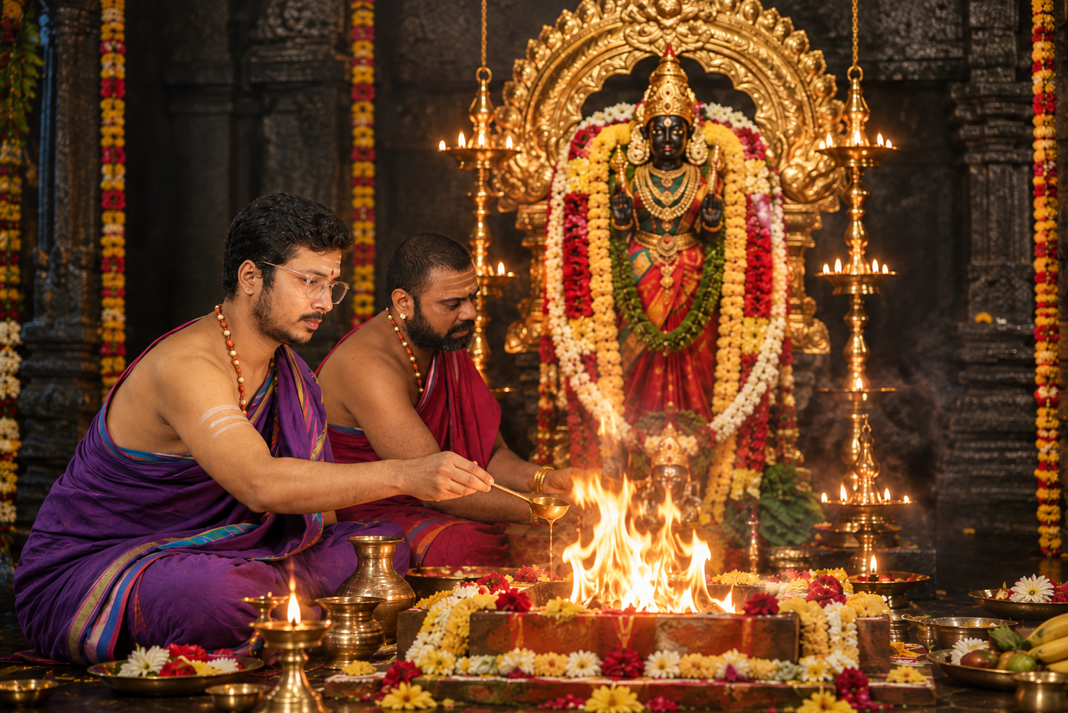 Sri Lalitha devi homam at Sri Lalitha Varahi temple Thumkunta, hyderabad