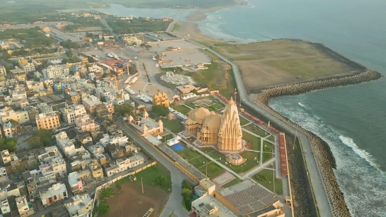 Somnath jyotirlinga temple areal view